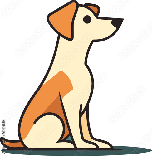 Canine Contemplation Thoughtful Dog Vector Illustrations for Reflective Themes © The biseeise