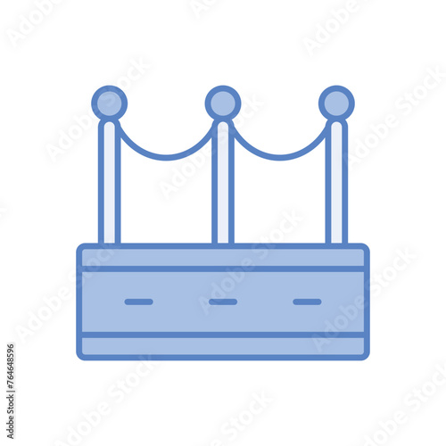 Blue Line Red Carpet vector icon