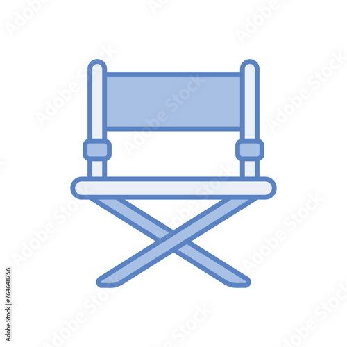 Blue Line Director Chair vector icon