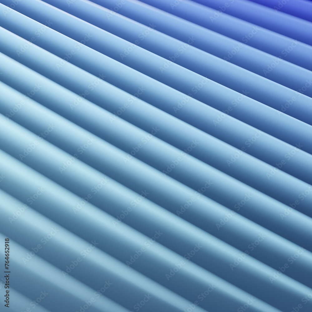 Fototapeta premium Abstract blue background with straight lines - 3D illustration