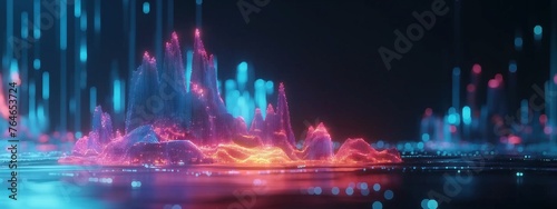 Futuristic Technology Abstract - Digital Data Visualization