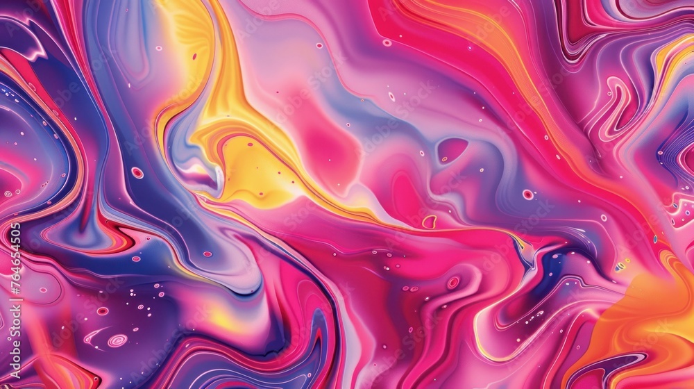 Fototapeta premium Organic and mesmerizing, this seamless pattern showcases the ethereal beauty of marbled ink swirling in a fluid, abstract design. Ideal for textiles, wallpapers, and web backgrounds, this ca