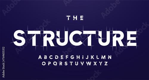 Minimal modern alphabet fonts. Typography minimalist creative urban digital fashion future creative logo font. vector illustration photo