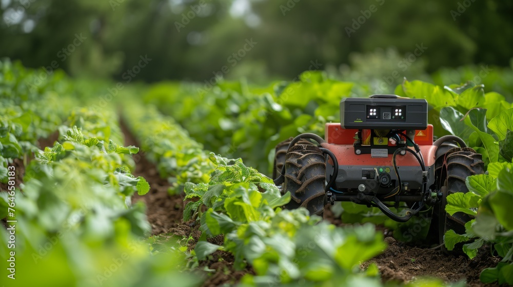 Automated Tractor Navigating Between Rows of Crops in a Field Automated Tractor Navigating Between Rows of Crops in a Field