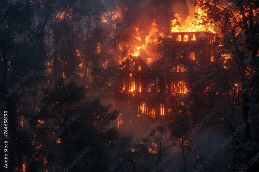 Building Caught in Flames Building Caught in Flames