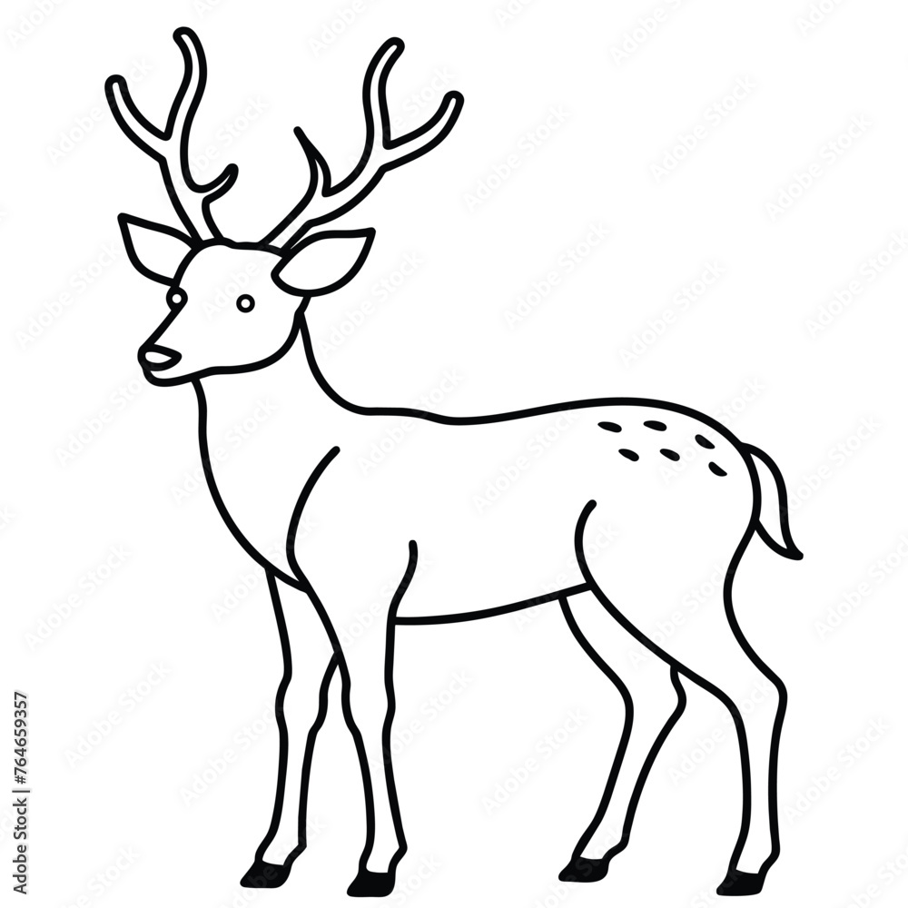 DEER LINE ART ,GRAPHIC RESOURCE