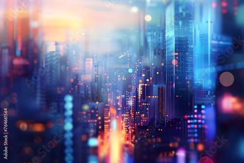 Illustration of a blurred city