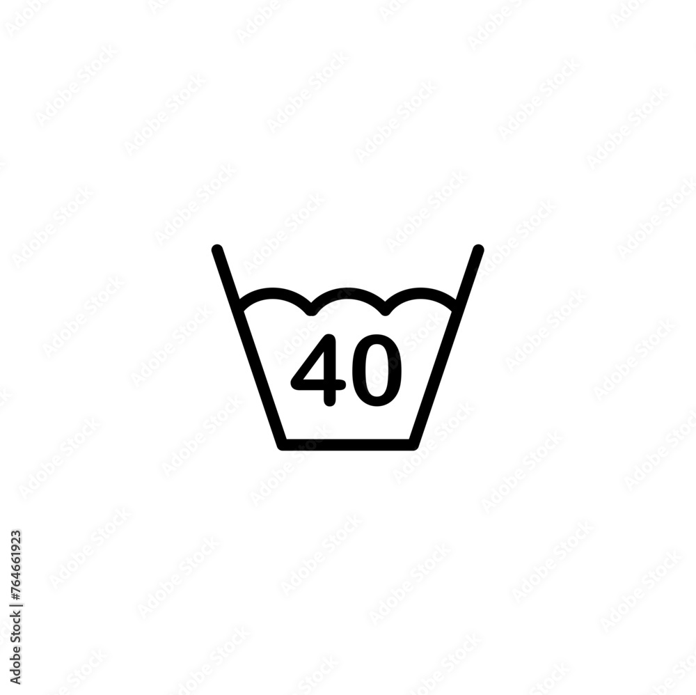 Vector washing symbol icon, laundry care icon. Clothes washing instructions vector illustration Vector washing symbol icon, laundry care icon. Clothes washing instructions vector illustration