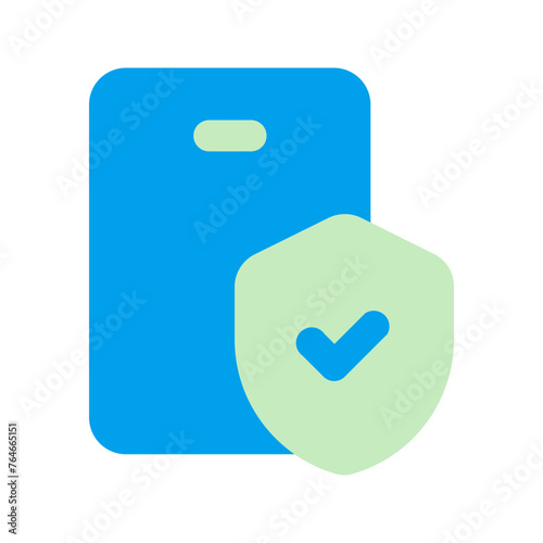 mobile security duo tone icon