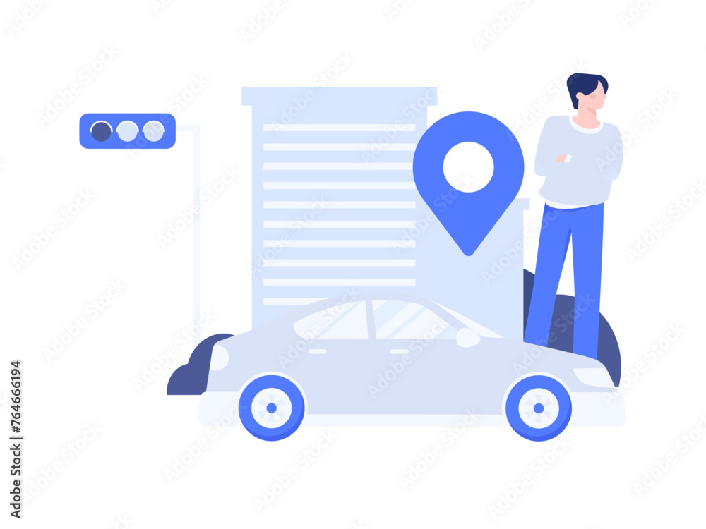 Flat vector concept operation hand drawn illustration of people taking a taxi
Flat vector concept operation hand drawn illustration of people taking a taxi