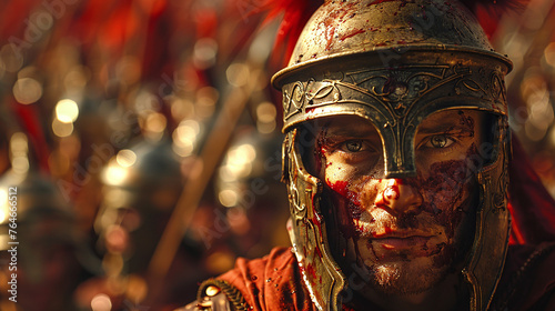 Ancient Roman warrior in armor