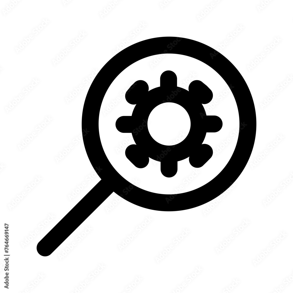 Obraz premium virus search line icon