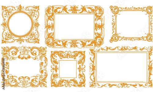 Decorative_vector_frames_and_borders_Set_of_vintage