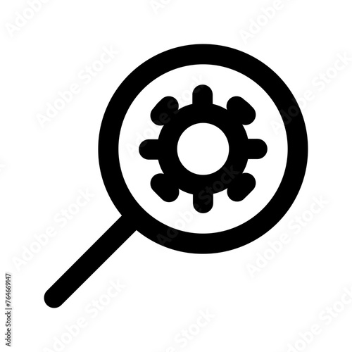 virus search line icon