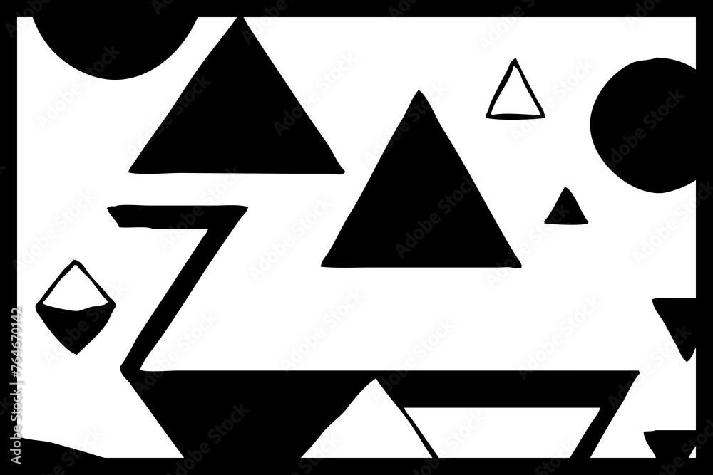 Abstract black and white pattern. For use in graphics. Minimalist illustration for printing on wall decorations Abstract black and white pattern. For use in graphics. Minimalist illustration for printing on wall decorations