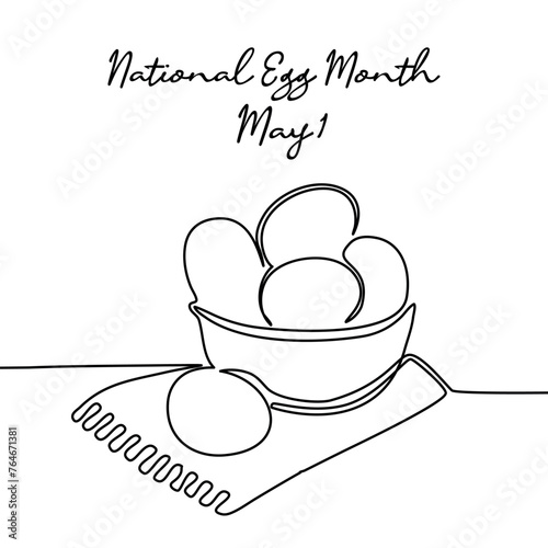 line art of National Egg Month good for National Egg Month celebrate. line art. illustration.