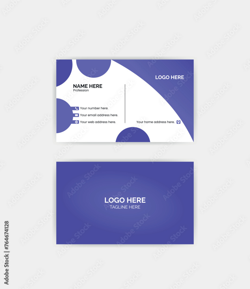 Simple business card design with smart background. Simple business card design with smart background.