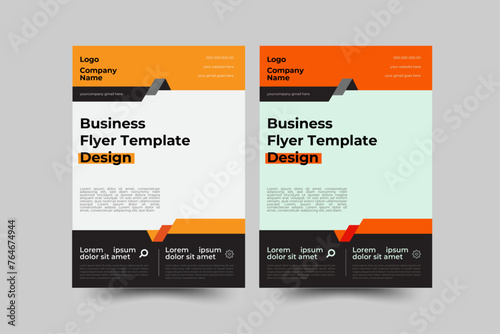  a bundle of 2 templates of a4 flyer  Corporate business flyer template design  marketing  business proposal perfect for creative professional business.Abstract Colorful vector template.
