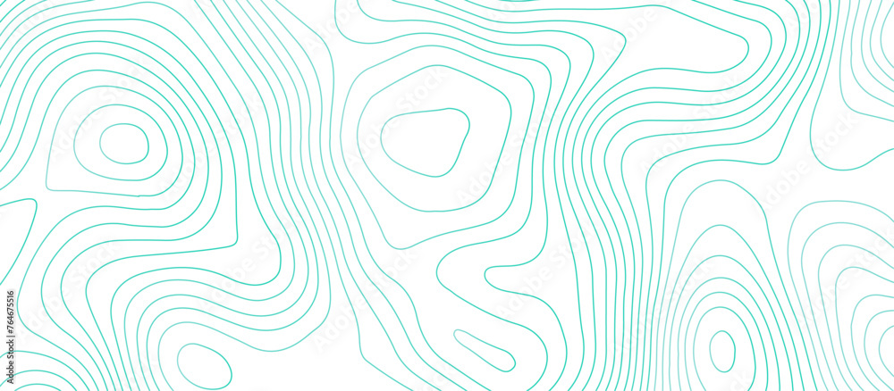 Topographic map background geographic line map pattern .panorama view mint color wave curve lines .geographic mountain relief abstract grid .the concept map of a conditional geography map . - obrazy, fototapety, plakaty 