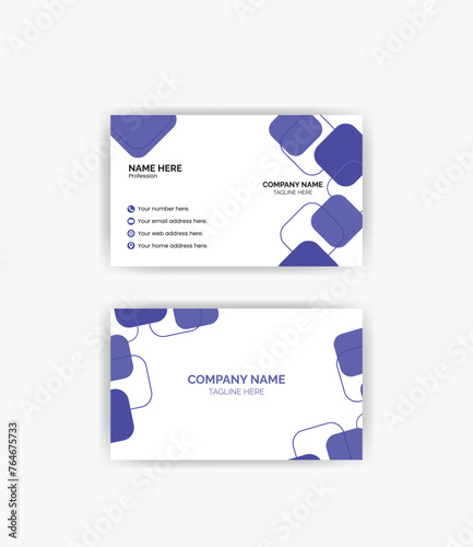 Simple business card design with smart background.
