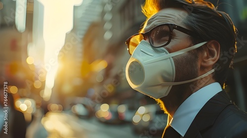 businessman with mask, epid...