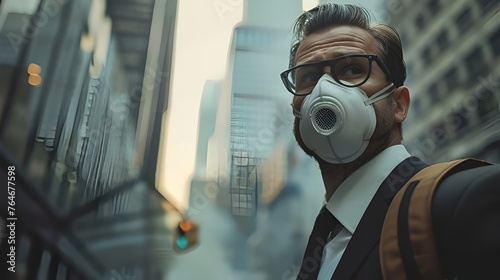 businessman with mask, epid...