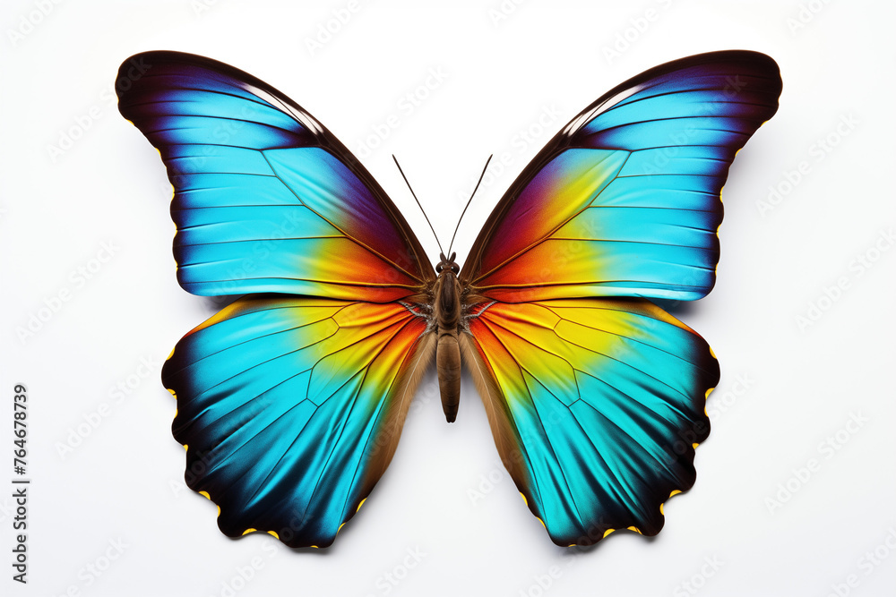 Color butterfly, isolated on white background Color butterfly, isolated on white background