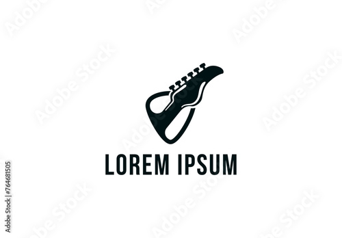 Guitar, guitar pick logo designs