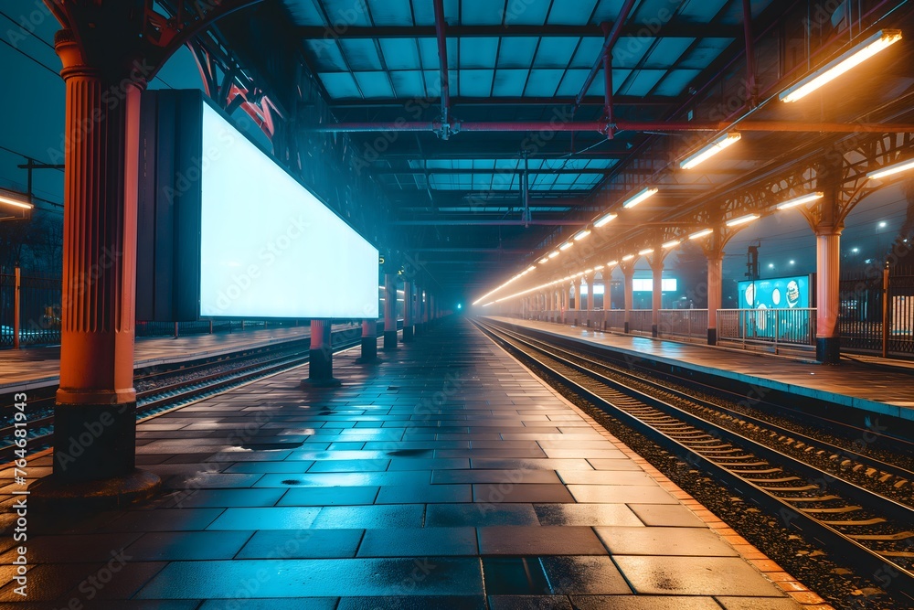 Train Area Advertisement Mockup Train Area Advertisement Mockup