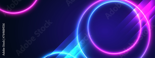 Abstract glowing neon lights background vector.