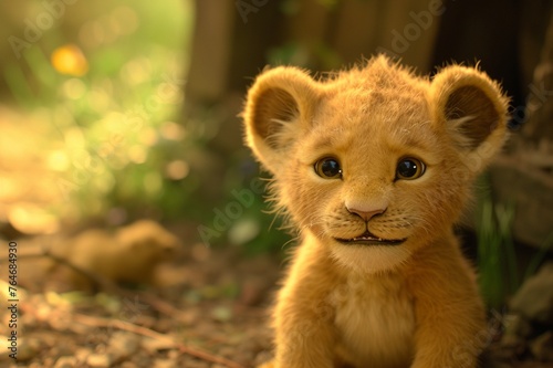 lion cub in the zoo