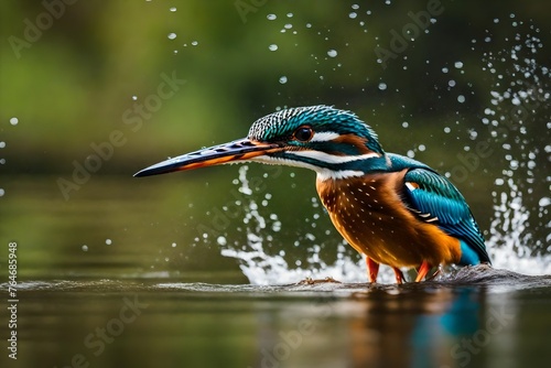 Female Kingfisher emerging from the water after an unsuccessful dive to grab a fish. Taking photos of these beautiful birds is addicitive now I need to go back again © MISHAL