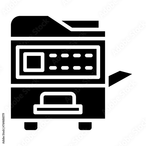 Photocopier glyph icon