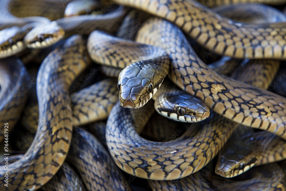 Pile of a lot of grey snakes Pile of a lot of grey snakes
