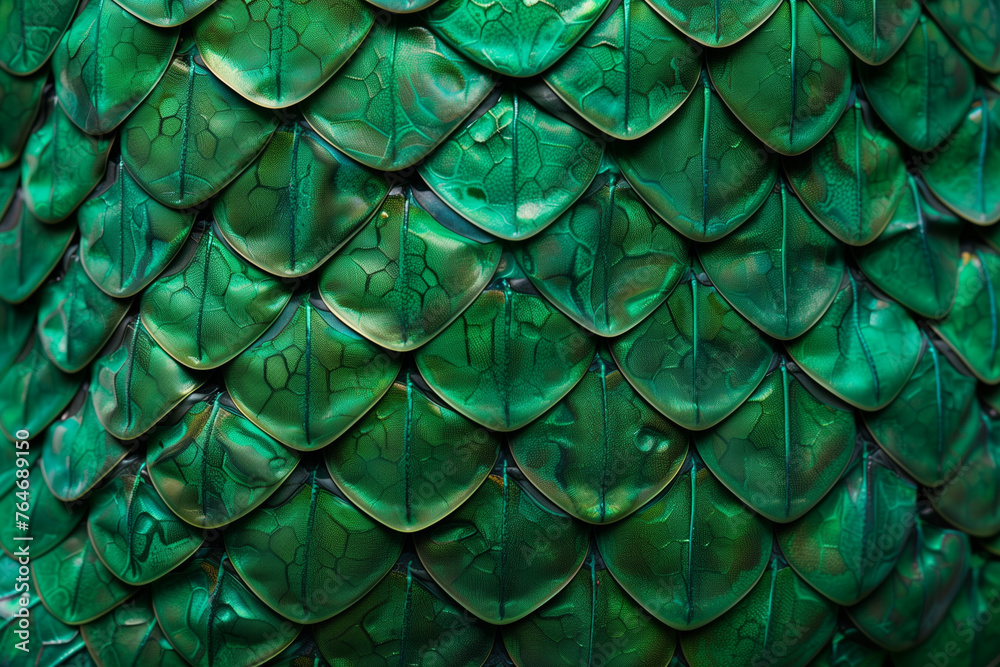 Snake skin background, pattern with green reptile skin Snake skin background, pattern with green reptile skin