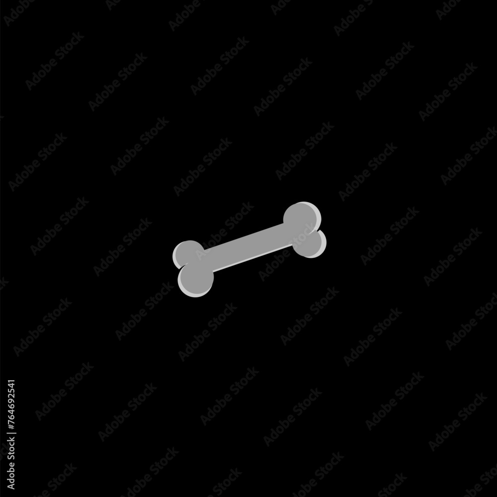 Dog bone icons. Dog bone isolated on black background. Dog bone icons. Dog bone isolated on black background.