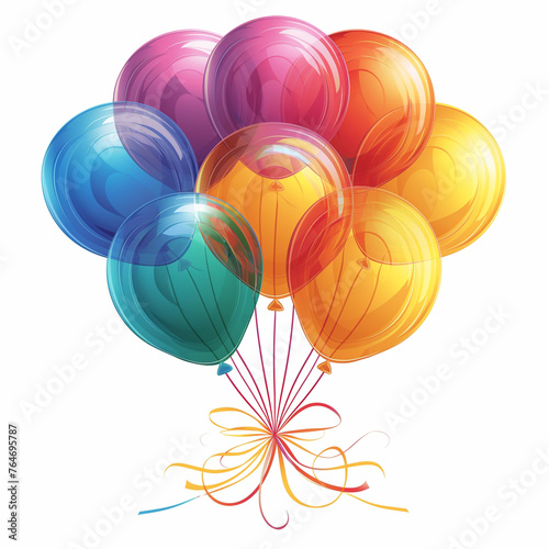 Modern Ballons 3D background Image photo