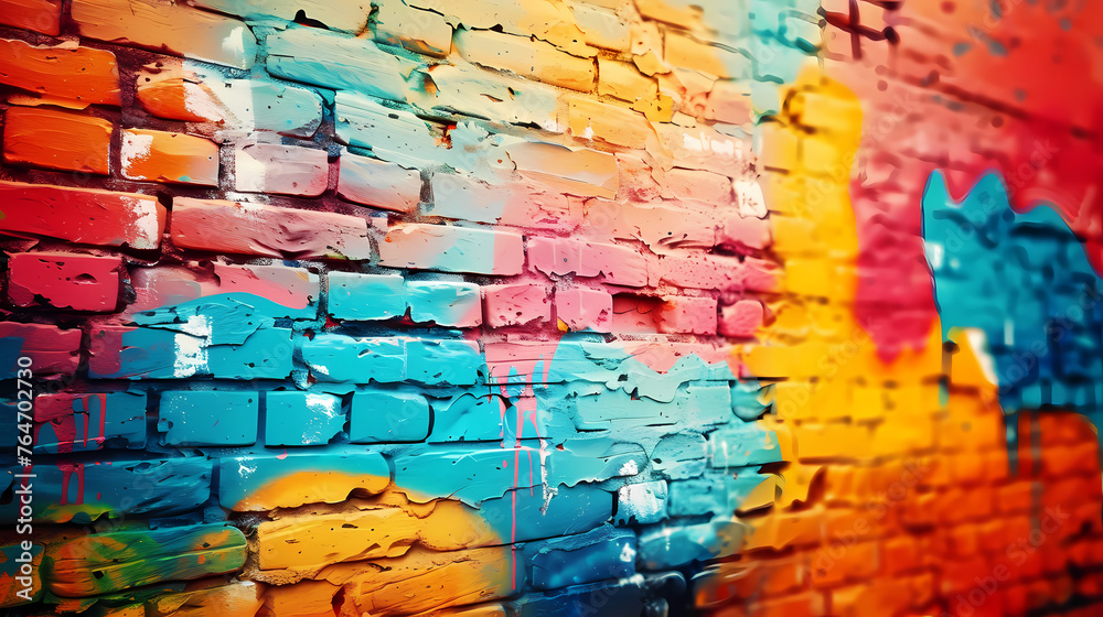 Graffiti brick wall Graffiti brick wall