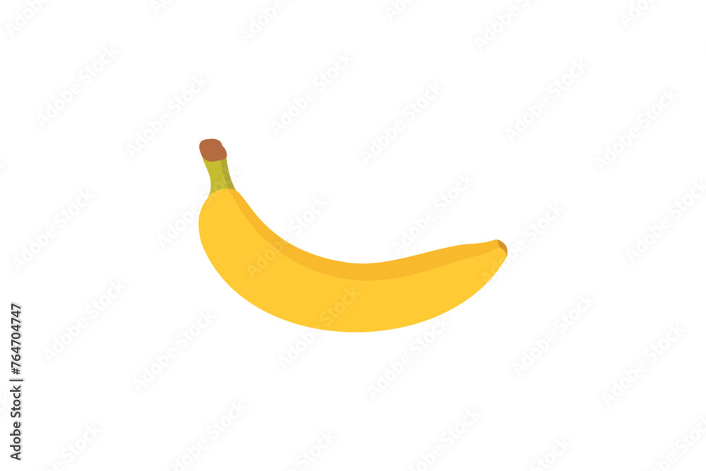 Banana vector illustration isolated on white background. Banana icon in flat style.