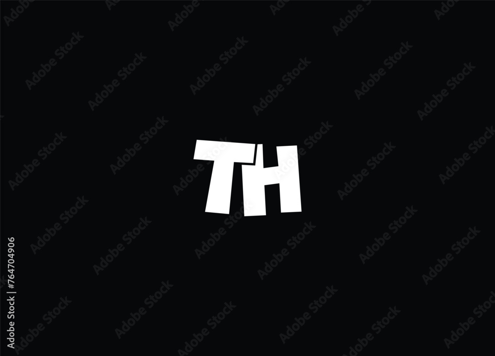 TH abstract logo design and letter logo TH abstract logo design and letter logo