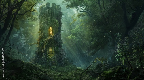 Sunbeams pierce through the...