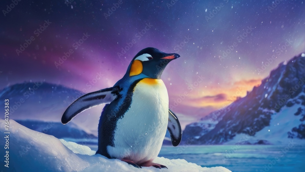 Obraz premium penguin in polar regions