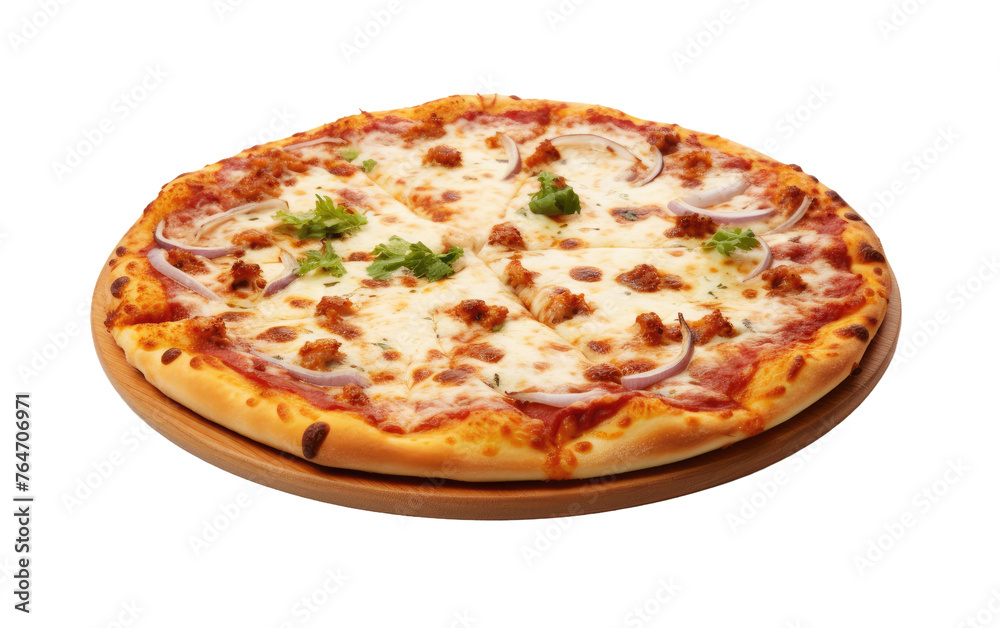 Pepperoni Pizza Isolated on Transparent Background