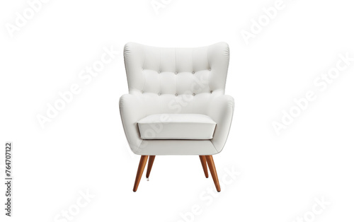 Elegant Lounge Chair Isolated on Transparent Background