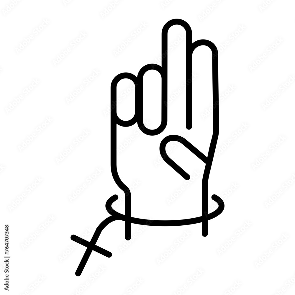 Check out linear icon of jesus hand Check out linear icon of jesus hand