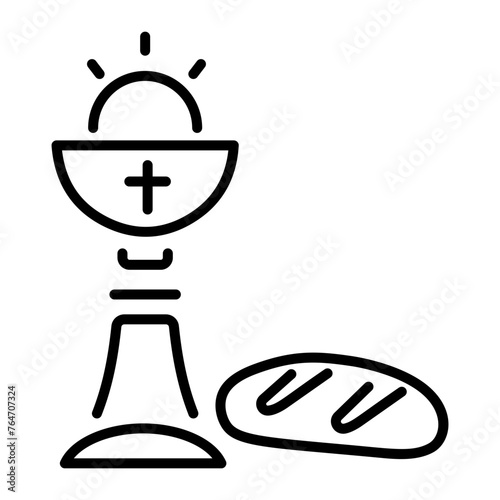 Premium outline icon of communion 