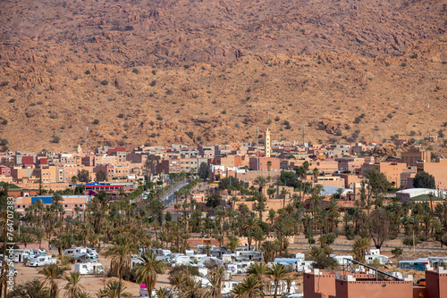 The desert town named Tafraoute in Morocco