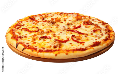 Gourmet Spicy Cheese Pizza Isolated on Transparent Background