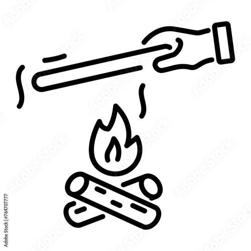 Download line style icon of conduction 