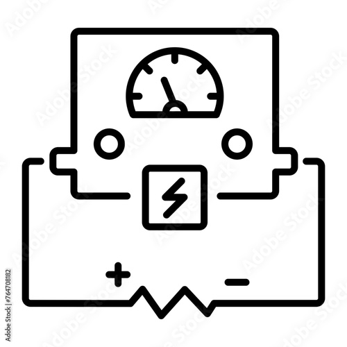 Get this line style icon of a galvanometer